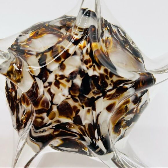 Art Glass Starfish Tortoise Pattern Paperweight - Picture 3 of 6